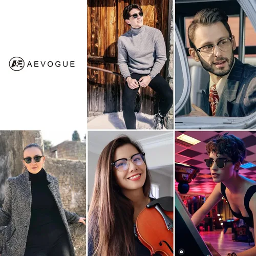 Miniatura 7 de AEVOGUE Polarized Sunglasses For Women And Men Semi Rimless Frame Retro Sun Glasses AE0369