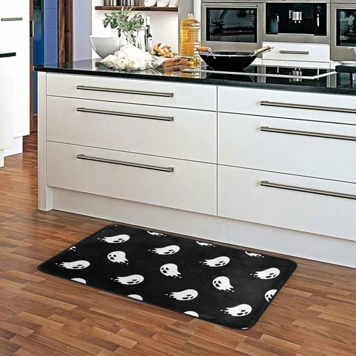 Miniatura 2 de Tapete de cocina de fantasmas espeluznantes de Halloween, tapete de cocina, tapete antideslizante para puerta de lavandería, tapete suave
