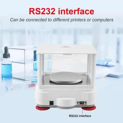 Miniatura 7 de Balanza Analítica 100g x 0.001g GN ct Unidad Balanza Electrónica Científica de Laboratorio con Pantalla LCD y RS232 para Laboratorios, Escuelas
