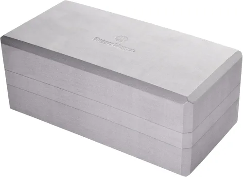 Miniatura 2 de Hugger Mugger Bloque de yoga de espuma grande de 5 pulgadas - Tamaño extra grande, espuma densa, soporte confiable, bordes biselados para mayor Gris
