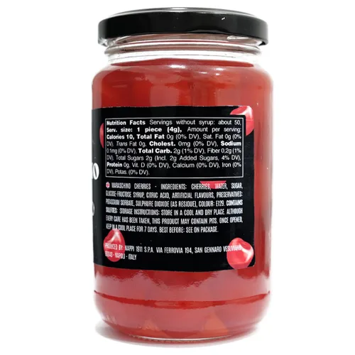 Miniatura 2 de Nappi 1991, Cerezas al marrasquino sin tallos, Cereza roja, 14 oz (390 g),Producto de Italia