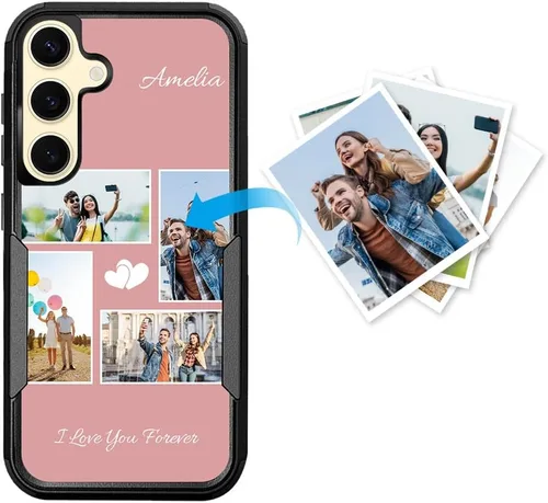 Miniatura 111 de Funda protectora personalizada para Samsung Galaxy S22 Ultra 5G (versión 2022), funda protectora de doble capa resistente con múltiples fotos, a
