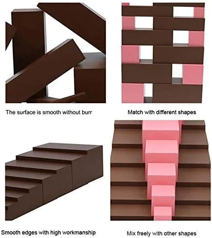 Miniatura 5 de Montessori Juguetes para niños de 3 años en adelante, escaleras, apilados, bloques de escalera, desarrollo, juguetes sensoriales Montessori