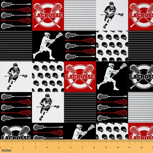 The Yard - Tela Lacrosse de The Yard para niños y niñas, juego deportivo, decorativa, impermeable, para exteriores, tela deportiva para sillas,
