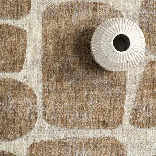Miniatura 6 de Nuloom Aadhya - Alfombra geométrica de 2 x 8 pies para sala de estar, dormitorio, comedor, entrada, pasillo, color marrón claro