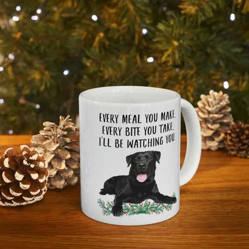 Miniatura 6 de Funny Labrador Retriever - Taza de cerámica de 11 onzas con texto en inglés «Every Meal You Make Every Bite You Take Coffee» para mujer, regalo