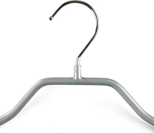 Miniatura 4 de Mawa by Reston Lloyd BodyForm Series - Percha antideslizante que ahorra espacio para chaquetas, trajes y abrigos, 16-1/2 pulgadas, estilo 42/L, Plata