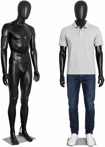 Miniatura 10 de Maniquí infantil, maniquíes para niños de cuerpo completo de 43.3 pulgadas, maniquíes de forma de vestido negro para niños, exhibición realista