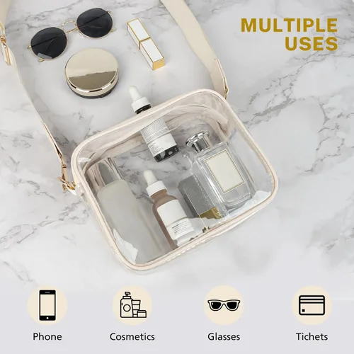 Miniatura 4 de Aveniee Clear Bag Stadium Approved, Clear Purses for Women, Cross body Bag for Concerts with Adjustable Strap
