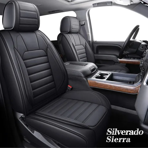 Miniatura 2 de YIERTAI Fundas para asientos de camioneta para Chevy Chevrolet Silverado GMC Sierra, ajuste personalizado 2007-2025 2026 1500/2500/3500 Trail Boss