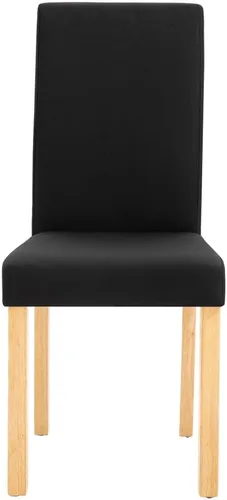 Miniatura 5 de Modern Dining Chairs Set of 2 Black Fabric Upholstered with Rubber Wood Frame for Kitchen Dining Room Farmhouse Decor