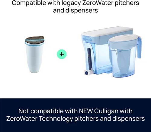 Miniatura 2 de ZeroWater Filtro de Repuesto Oficial - Filtro de Agua de Reemplazo de 5 Etapas 0 TDS Certificado IAPMO para Reducir Plomo, Cromo y PFOA/PFOS Paquete