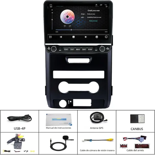 Miniatura 6 de para Ford F150 Actualización de Radio 2009 2010 2011 2012, Estéreo con Pantalla Táctil QLED, CPU de 8 Núcleos, Compatibilidad con Carplay Android