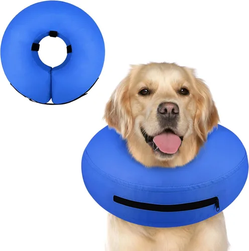 Miniatura 18 de Supet Cono Inflable para Perro para Perros Grandes, Medianos y Pequeños, Collar de Cono Suave para Perros y Gatos, Collar EC para Cuello de Perro