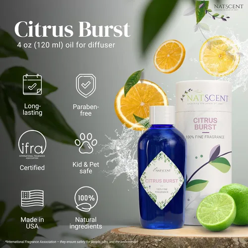 Miniatura 3 de Citrus Burst - Aceites esenciales para difusores para el hogar, aceite esencial de cítricos derivados de la naturaleza, aceites difusores de larga