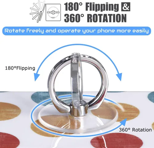 Miniatura 4 de Soporte Transparente para Anillo de Teléfono con Agarre - EI Sonador Soporte Transparente para Anillo de Teléfono Celular con Agarre para Dedos y 2
