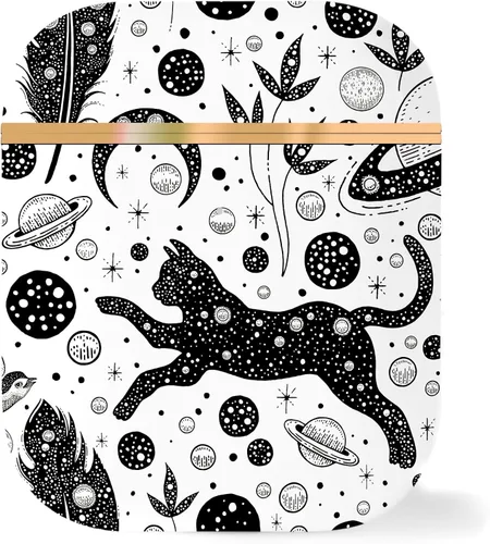 Miniatura 28 de Berkin Arts Funda compatible con AirPods de 1ª generación, funda para AirPods de 2ª generación, funda protetiva ultradelgada con llavero, arte