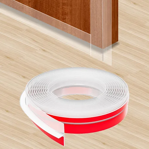 Tapón de puerta en forma de T, sello de silicona para ventanas y puertas, tapón de corriente para laterales (1.38 pulgadas de ancho x 19.7 pies)