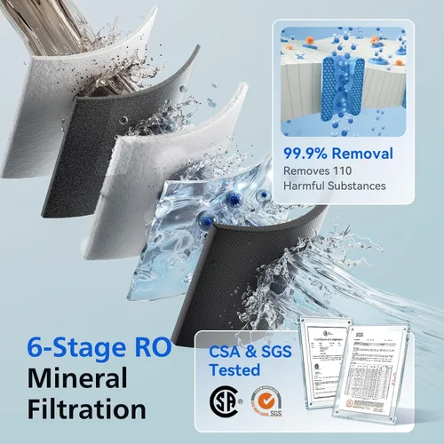Miniatura 6 de Filtro de agua por ósmosis inversa de mostrador ADD6928DG/37 de Philips, dispensador de agua fría y caliente, sistema purificador dispensador