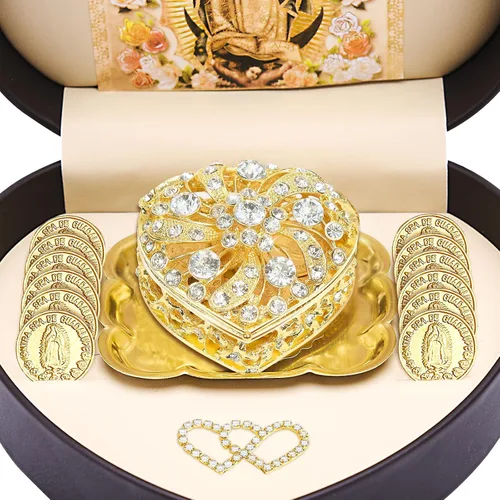 Miniatura 4 de ESNOY Arras De Boda Catolica Virgen De Guadalupe Regalos,Arras Para Boda Católica De Matrimonio para Monedas de Boda Católica,Juego de Ceremonia