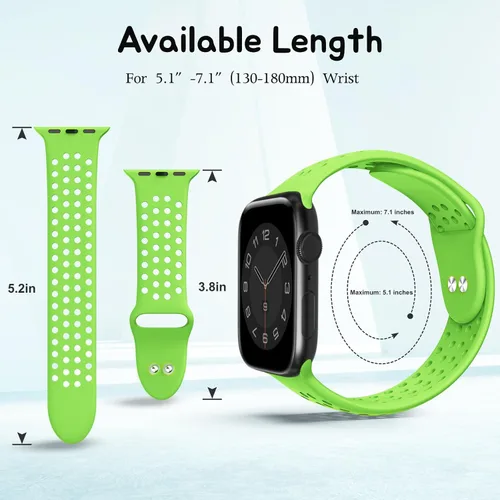 Miniatura 3 de Compatible con Apple Watch Band de 1.496 pulgadas, 1.575 pulgadas, 1.614 pulgadas, 1.654 pulgadas, 1.732 pulgadas, 1.772 pulgadas, S/M M/L, correas