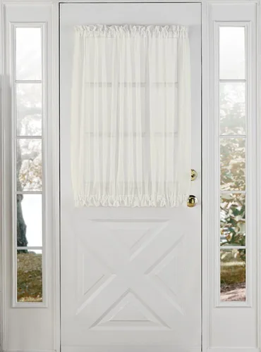 Miniatura 65 de Stylemaster Elegance Cenefa recta de gasa transparente, 60 x 14 pulgadas, color dorado