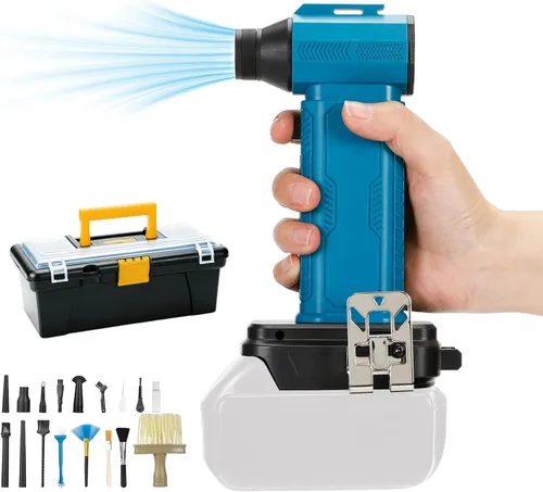 Soplador de polvo inalámbrico para batería Makita de 18 V, 130000 rpm, ventilador turbo sin escobillas, mini soplador de mano para teclado,