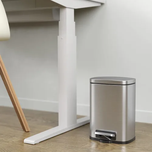 Miniatura 7 de iTouchless SoftStep Cubo de basura de baño con pedal delgado de 1.32 galones con filtro de olor AbsorbX y cubo interior extraíble, a prueba