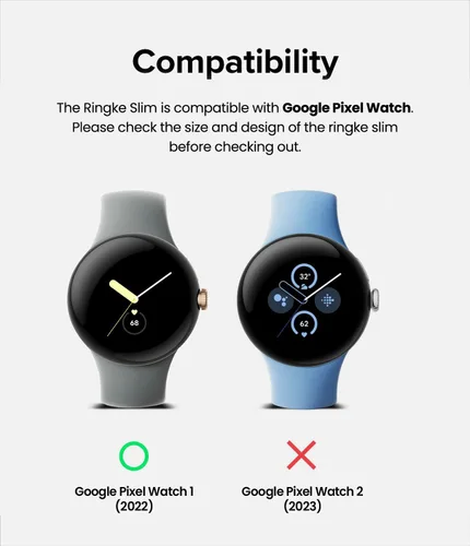 Miniatura 2 de Ringke Delgado [material antiamarillento/paquete de 2] compatible con la funda de Google Pixel Watch, funda resistente y transparente sólida +