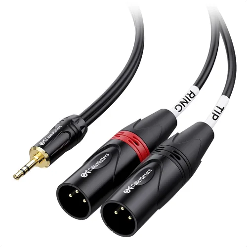 Miniatura 8 de Cable Matters Cable TRS a 2 XLR de 0.138 in de 1/8 de pulgada de 3 pies, macho a macho Aux a Dual XLR Breakout Cable