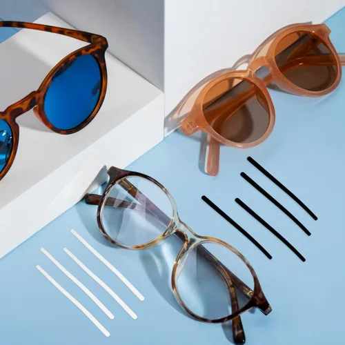 Miniatura 8 de 4 pares de puntas de silicona para patillas, agarres antideslizantes para las orejas para marcos de metal finos, reemplazo de retenedor de gafas