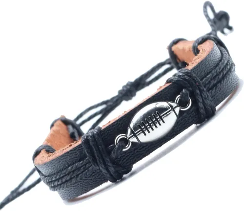 Sports Bracelet Leather Basketball Soccer Baseball Softball Softball Gifts For Girls And Boys And Adult Adjustable Bracelet Perfect For Sports Gift