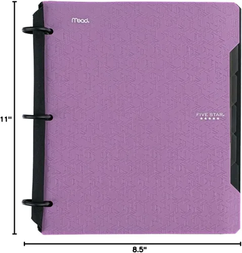 Miniatura 9 de Five Star Flex - Cuaderno recargable + aplicación de estudio, papel rayado universitario y carpeta de anillos TechLock de 1-1/2 pulgadas