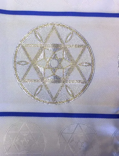 Miniatura 2 de Star Royal Tallit Set, con azul real, oro y plata