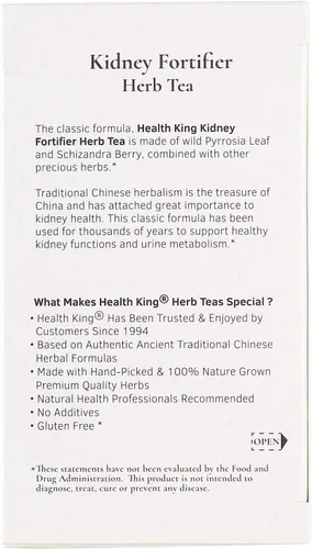 Miniatura 4 de Health King Té de hierbas fortificante de riñón, bolsitas de té, caja de 20 unidades (paquete de 4)