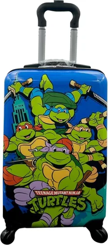 Miniatura 2 de Fast Forward Maleta de mano ligera con licencia para niños, de lado duro, de 20 pulgadas, Multi colorido, Tortugas Ninja