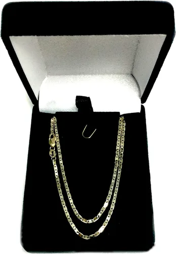 Miniatura 4 de Jewelry Affairs 10k Yellow Gold Mariner Link Chain Necklace, 1.7mm