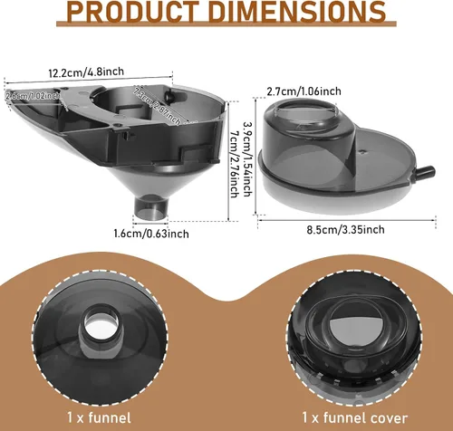 Miniatura 3 de Embudo de repuesto para dispensador de bebé compatible con los modelos Baby Brezza Pro Advanced y Pro Advanced, embudo de repuesto y cubierta, se