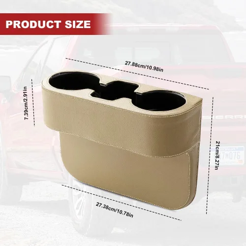 Miniatura 2 de Portavasos para Hueco de Automóvil, Caja de Almacenamiento para Asiento de Automóvil, Soportes Multifuncionales para Bebidas, Organizador de Bebidas