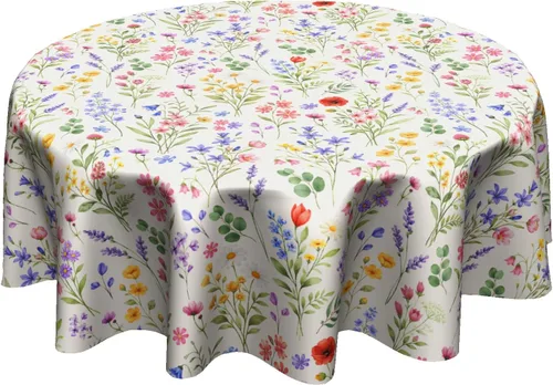 Miniatura 22 de Fall Tablecloth Round 60 Inch Autumn Thanksgiving Table Cloths Circle Pumpkin Buffalo Plaids Table Cloth Rustic Farmhouse Tablecloth for Holiday