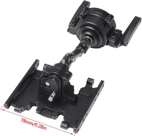 Miniatura 9 de SCX10 II Caja de cambios planetaria Caja de transferencia de eje de transmisión corta Placa deslizante Montaje de motor delantero para chasis