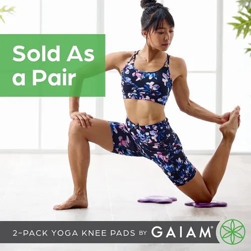 Miniatura 6 de Gaiam - Rodilleras de yoga (juego de 2) - Accesorios y accesorios de yoga para mujeres/hombres, almohadillas para rodillas y codos para fitness