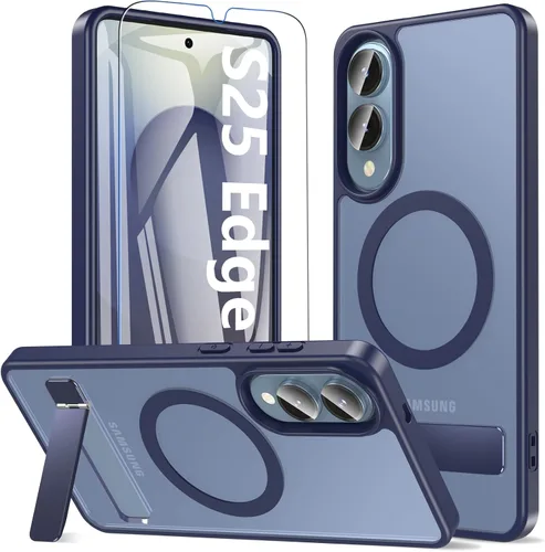 Miniatura 9 de BESINPO Funda magnética para Samsung Galaxy S10 Plus, [con patada invisible incorporada][grado militar a prueba de golpes] Funda delgada translúcida