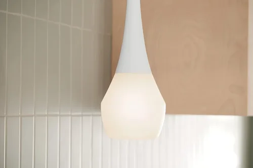 Miniatura 2 de Kichler Deela - Colgante de 1 luz (17 pulgadas, con cristal de ópalo grabado satinado), color blanco