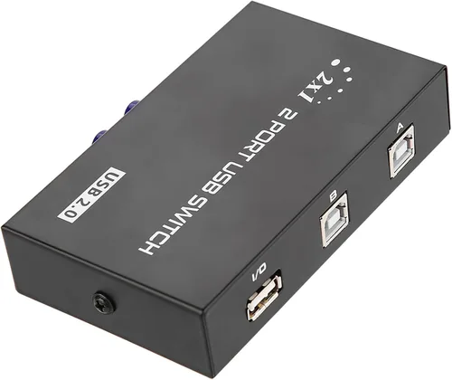 Miniatura 2 de ASHATA Interruptor manual para uso compartido USB 2.0 de 2/4 puertos, interruptor de escáner de impresora, interruptor de uso compartido USB