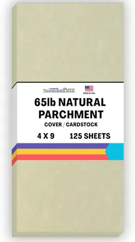 Miniatura 10 de 25 hojas de papel de cubierta de pergamino natural de 65 libras de 8.5 x 11 pulgadas, hojas de colores con peso de cartulina de 8.5 x 11 pulgadas