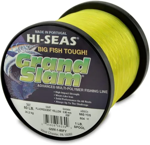 Miniatura 21 de Sedal de Pesca de Monofilamento HI-SEAS Grand Slam - Fuerte y Resistente a la Abrasión en Transparente, Rosa, Verde, Azul Ahumado, Amarillo