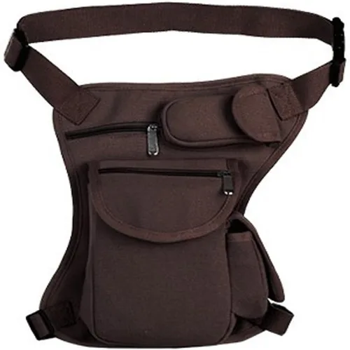 Miniatura 10 de Pequeña bolsa multiusos para pierna de cintura caída, bolsa de lona táctica para la cadera, paquete Molle para deporte, camping, senderismo, Verde