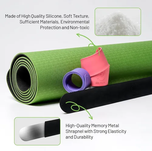 Miniatura 4 de Slim Panda Yoga Mat Strap Slap Band, One Snap Keeps Mats Tightly Rolled, Heavy-Duty Clasp Fits Most Size Mats(24" L X 2" W)