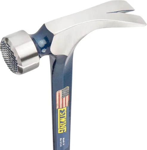 Miniatura 3 de ESTWING BIG BLUE Martillo de Carpintería - 25 oz Garra Rip Recta con Construcción de Acero Forjado y Agarre de Reducción de Impactos - E3-25SM